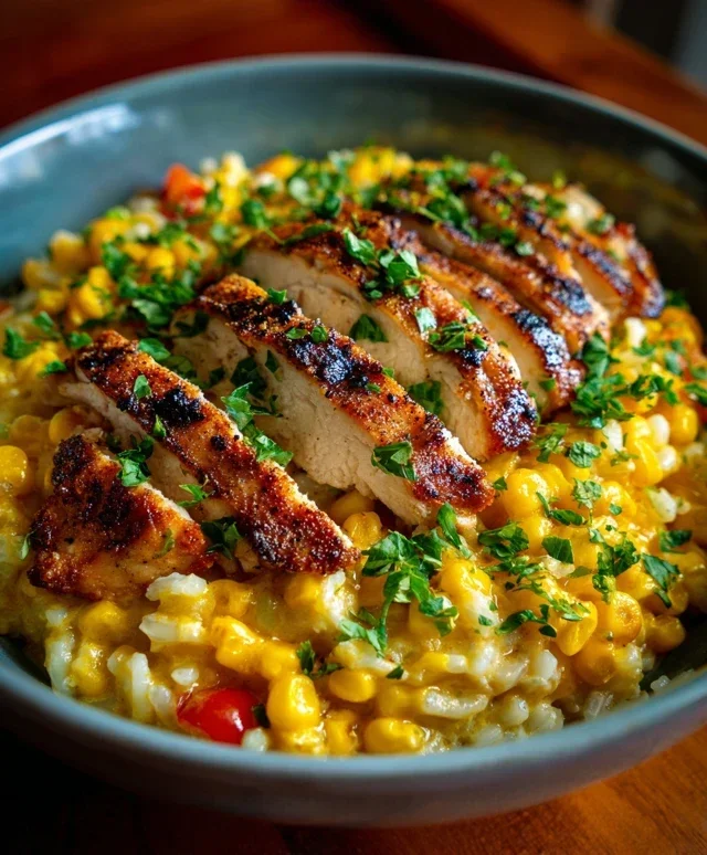 Street Corn Chicken Rice Bowl