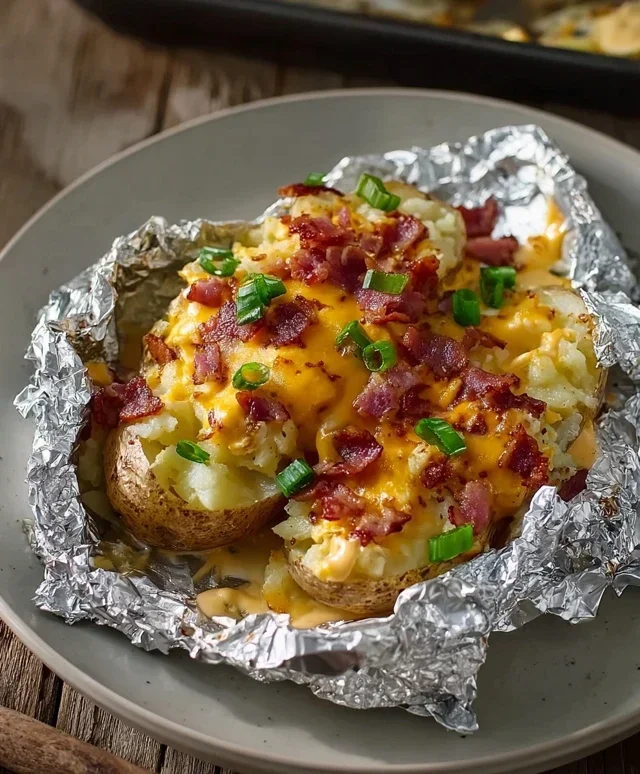 Cheesy Beef Beef Bacon Ranch Potato Foil Packets
