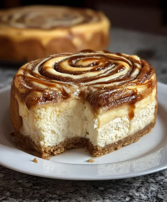 Cinnamon Roll Honeybun Cheesecake