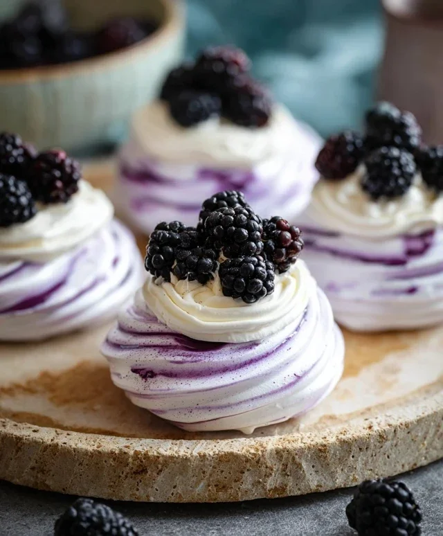 Blackberry Pavlovas