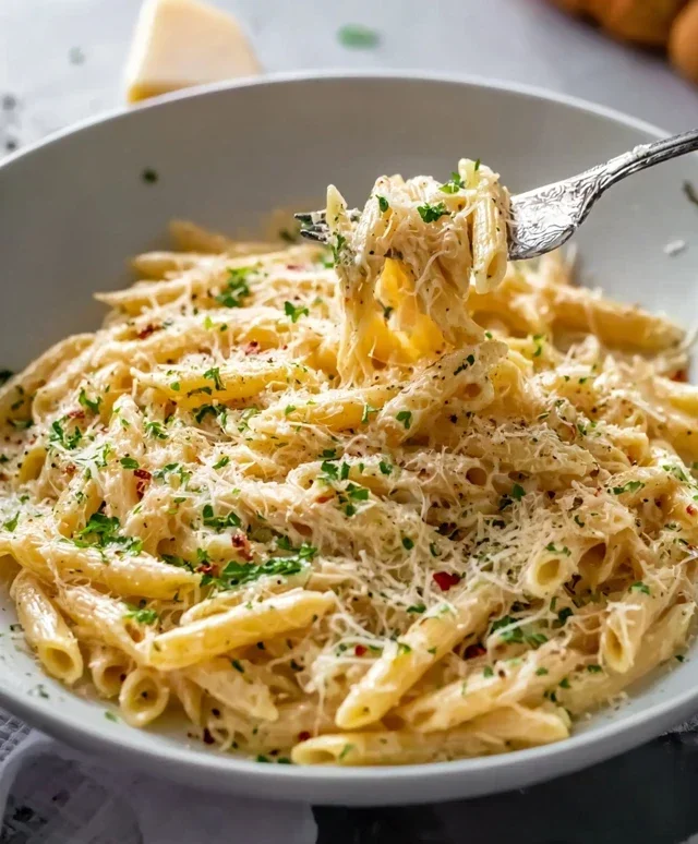 One Pot Creamy Garlic Pasta (Just 20 Minutes!)