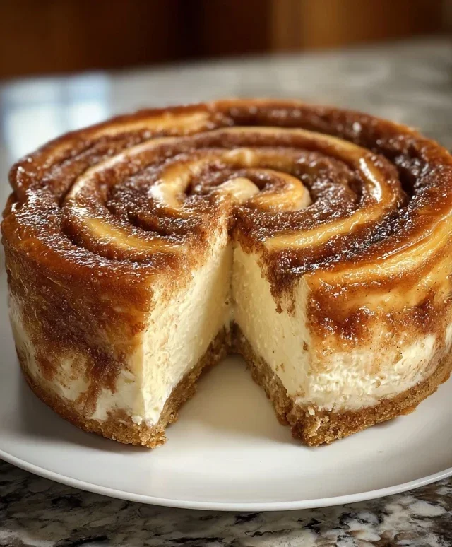 Cinnamon Roll Honeybun Cheesecake