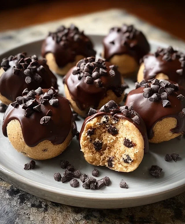 Chocolate-Dipped Cookie Dough Bites