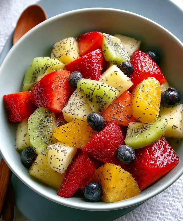 Fruit Salad with Honey-Lime Poppy Seed Dressing