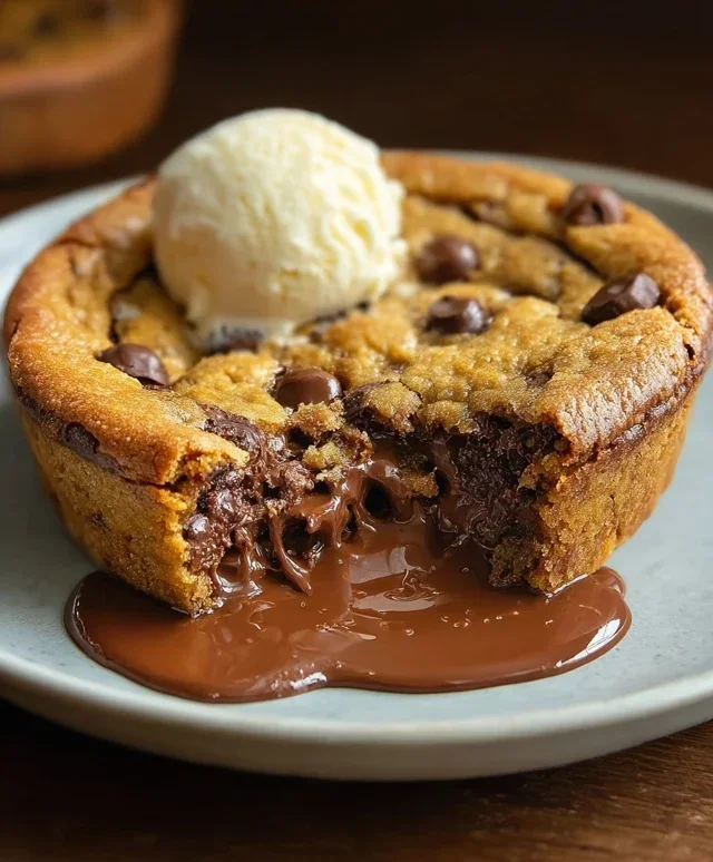 Deep Dish Nutella Cookie Pie