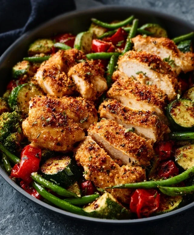 Air Fryer Chicken and Vegetables (in 15 minutes!)