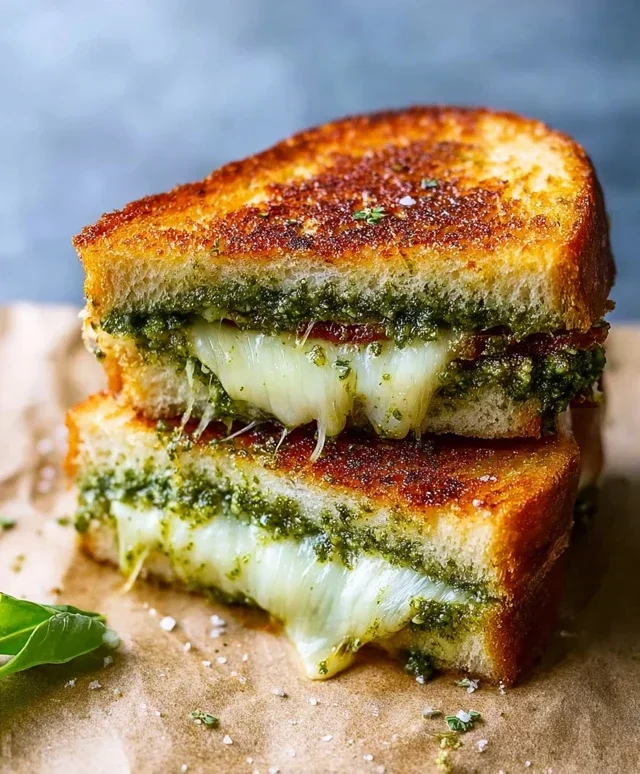 Sourdough Pesto Grilled Cheese