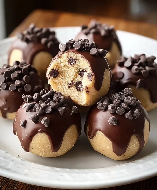 Chocolate-Dipped Cookie Dough Bites