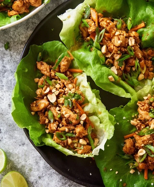 Thai Chicken Lettuce Wraps