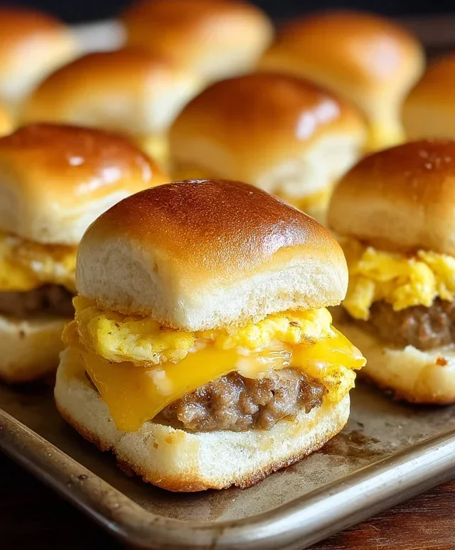 Sausage Egg and Cheese Breakfast Sliders