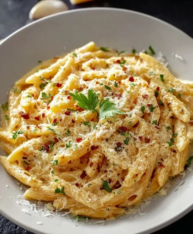 One Pot Creamy Garlic Pasta (Just 20 Minutes!)