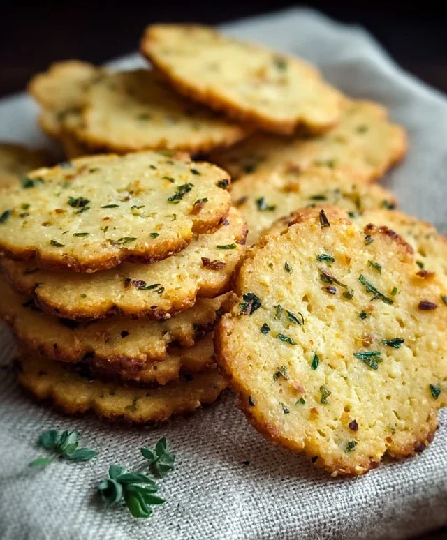 Garlic and Herb Chickpea Flour Snack Crackerss