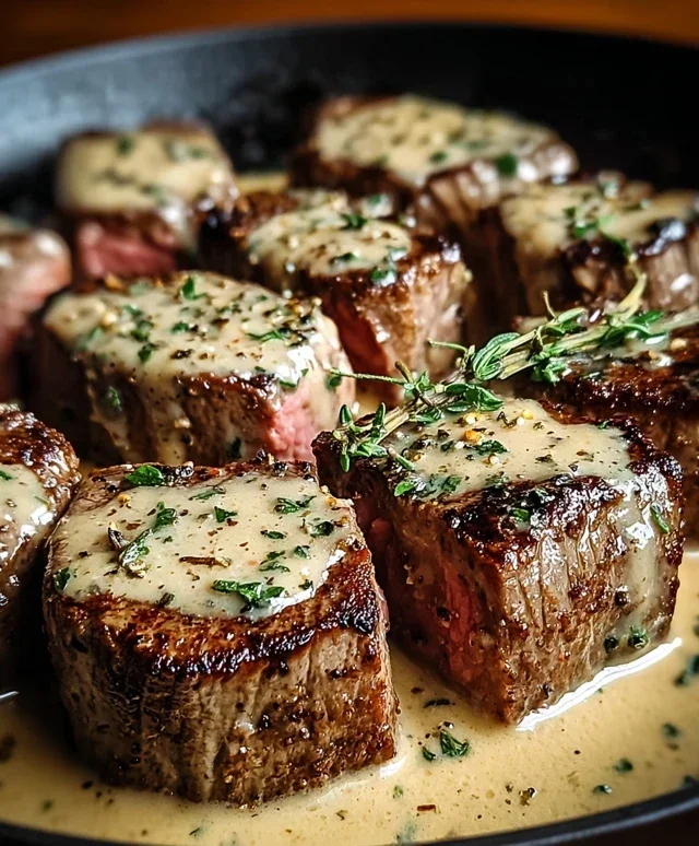 Garlic Butter Steak With Parmesan Cream Sauce