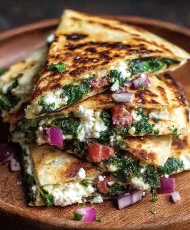 Spinach and Feta Quesadillas