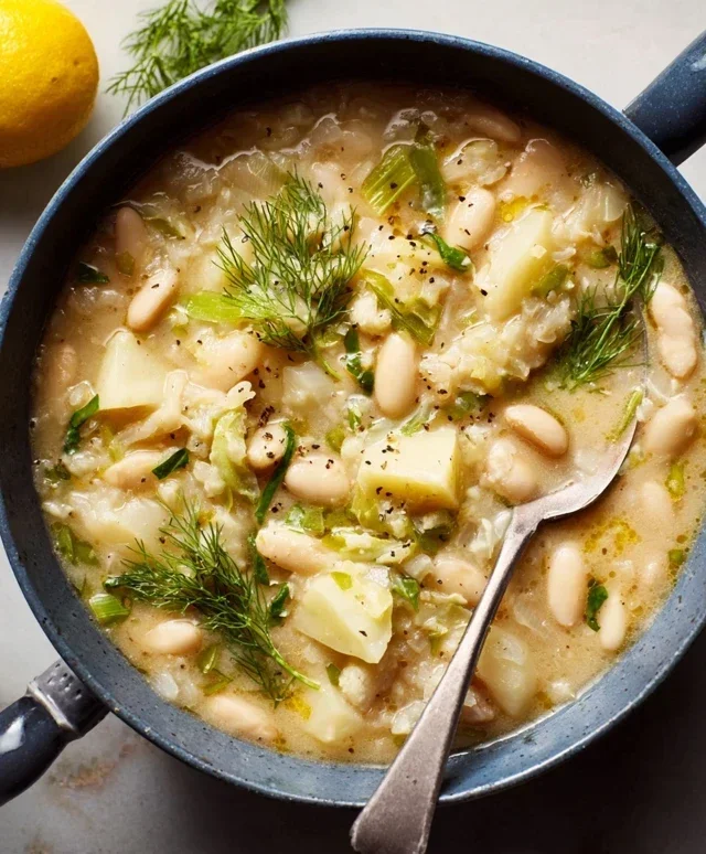Lemon-Dill White Bean & Potato Soup