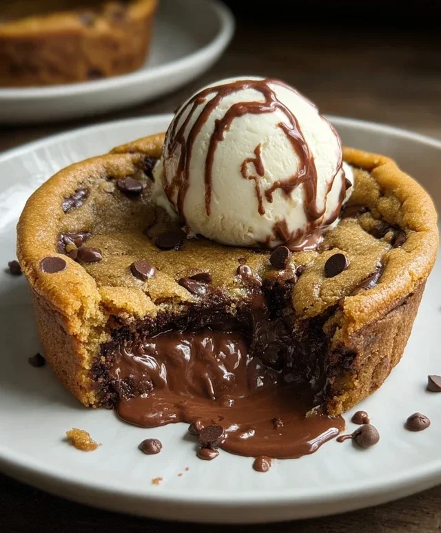 Deep Dish Nutella Cookie Pie