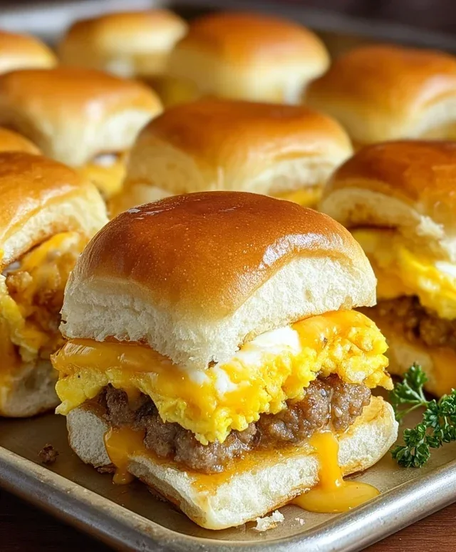 Sausage Egg and Cheese Breakfast Sliders