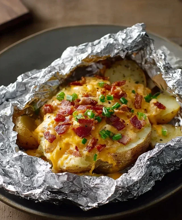 Cheesy Beef Beef Bacon Ranch Potato Foil Packets