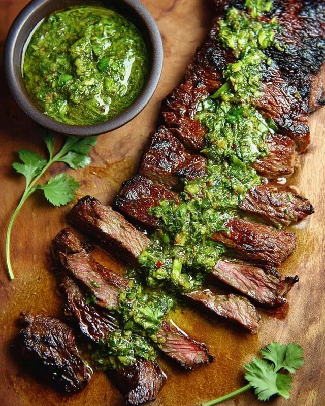 Skirt Steak Marinade Recipe with Chimichurri Recipe