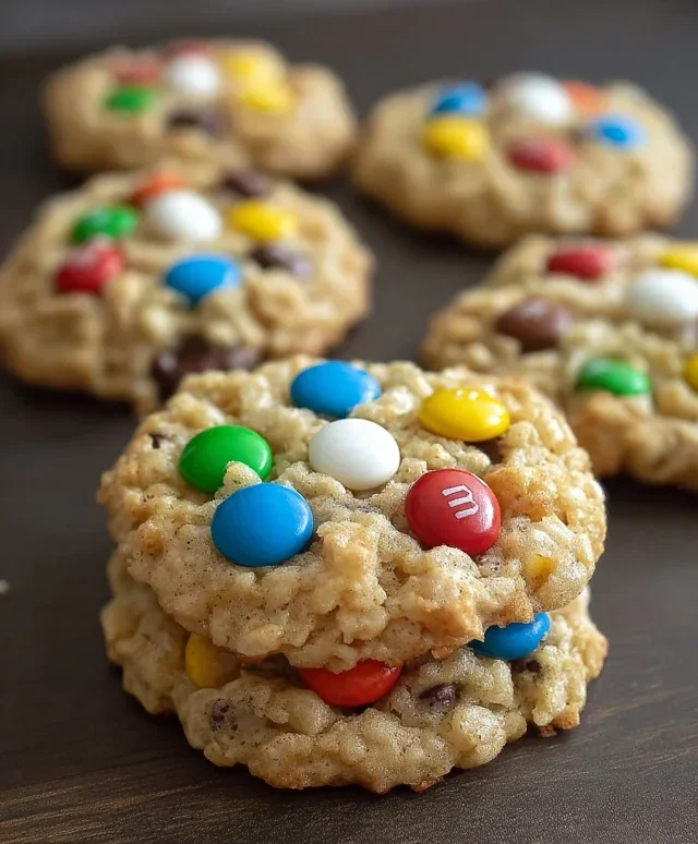 M&M Rice Krispies Cookies