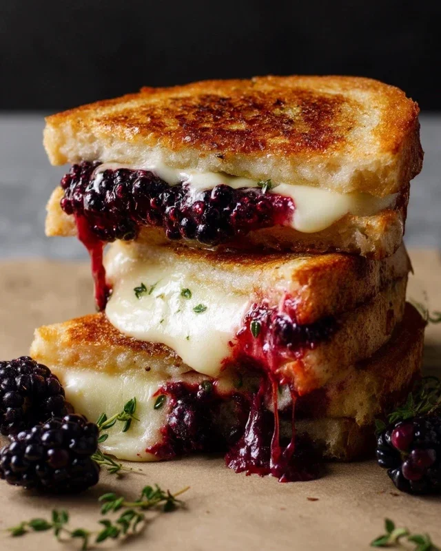 Blackberry Balsamic and Brie Grilled Cheese