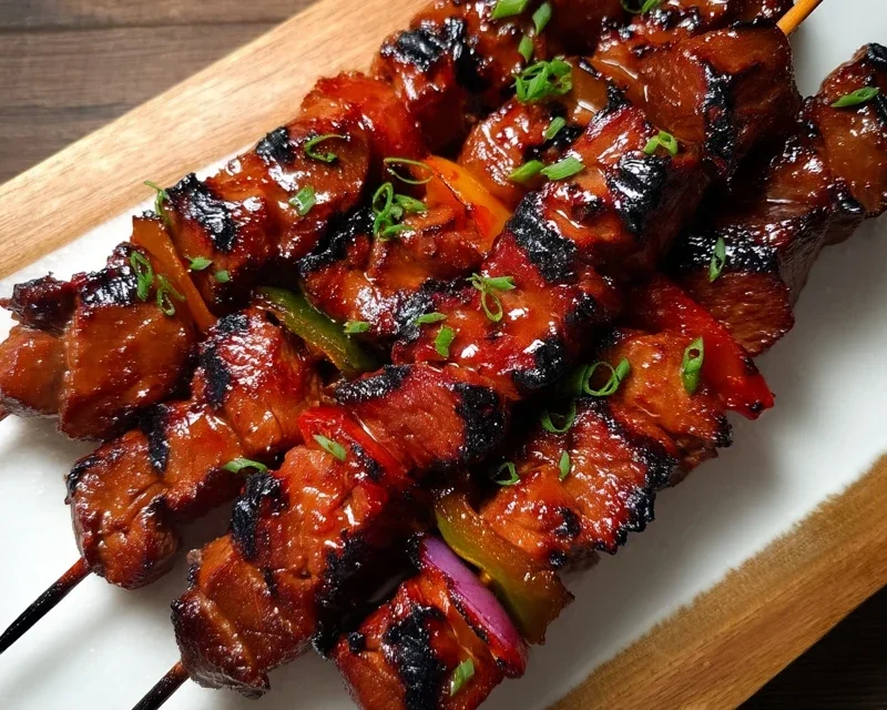 BBQ Beef Skewers with Filipino BBQ Marinade