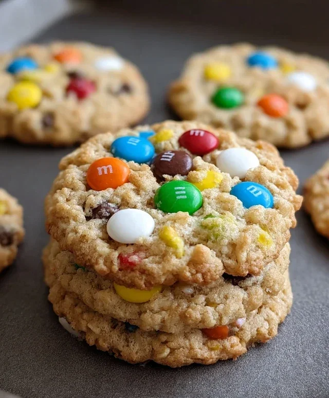 M&M Rice Krispies Cookies