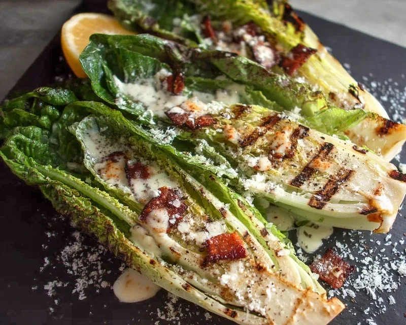Grilled Romaine Caesar Salad Recipe