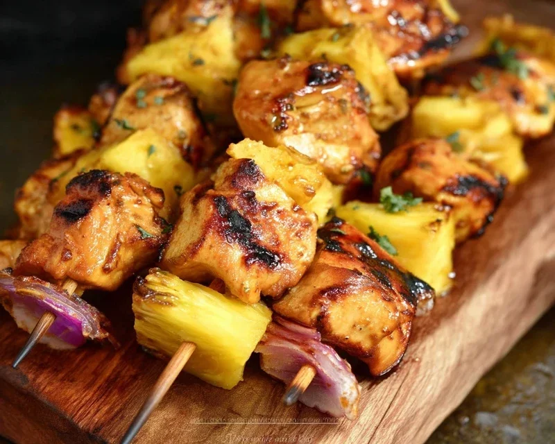 Pineapple Chicken Kebabs Recipe