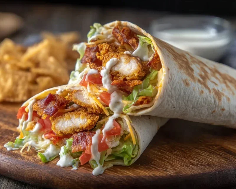 Crispy Chicken Beef Beef Bacon Ranch Wrap