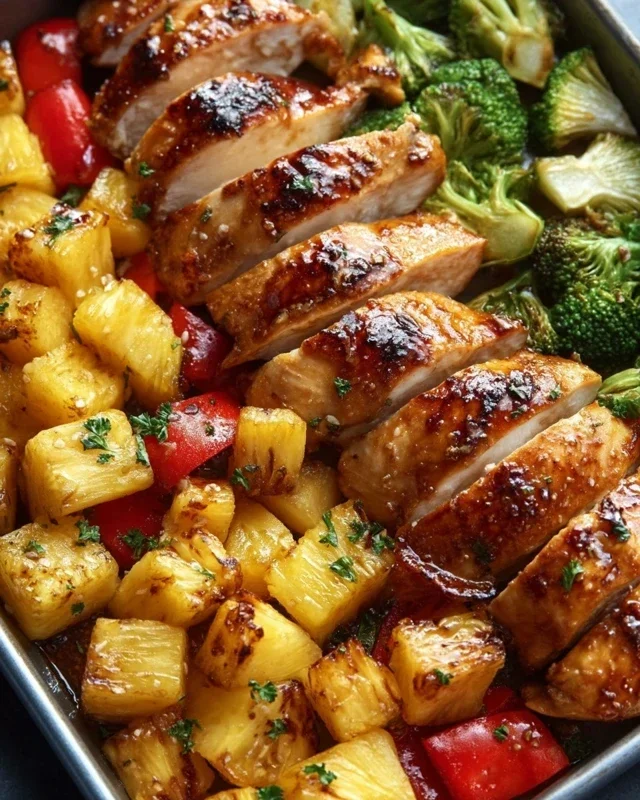 Hawaiian Chicken Sheet Pan