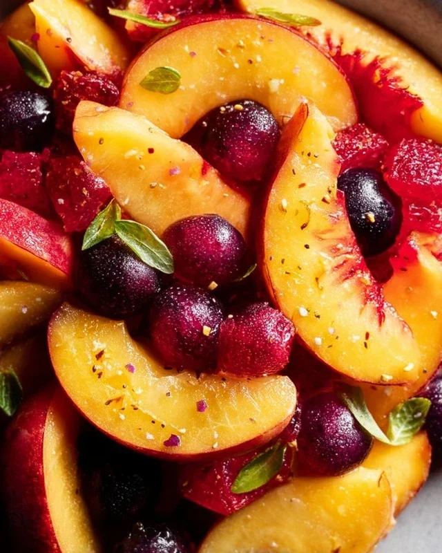 Summer Peach Fruit Salad
