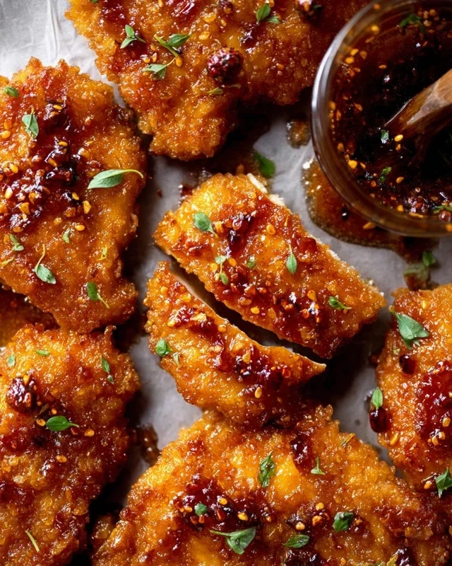 Baked Crunchy Hot Honey Chicken