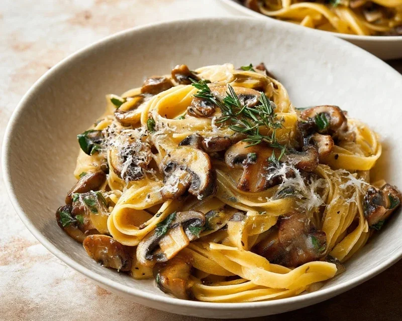 Garlic Mushroom Pasta
