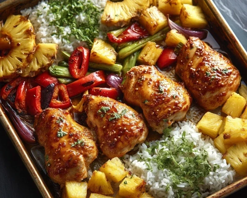 Hawaiian Chicken Sheet Pan