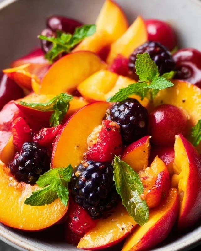 Summer Peach Fruit Salad