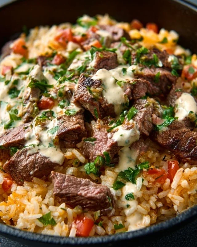 Steak Queso Rice A Flavorful Recipe