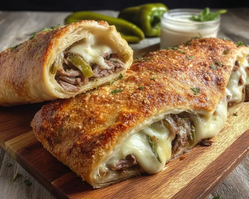 Philly Cheesesteak Stromboli