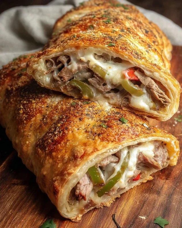 Philly Cheesesteak Stromboli