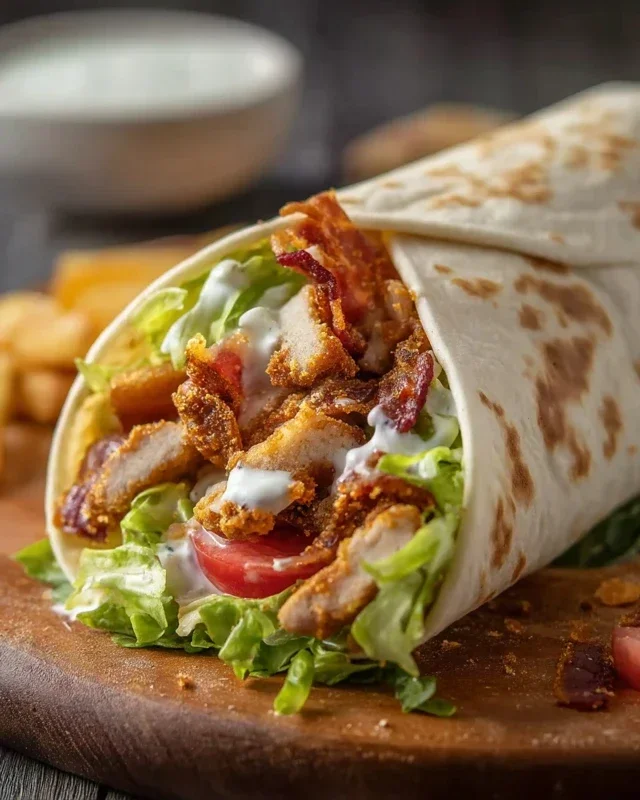 Crispy Chicken Beef Beef Bacon Ranch Wrap