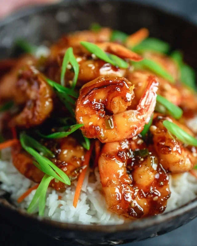 Honey Garlic Shrimp Bowls