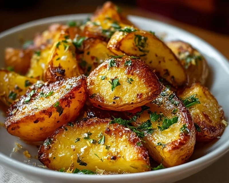 Authentic Greek Potatoes: Crispy Lemon Perfection!