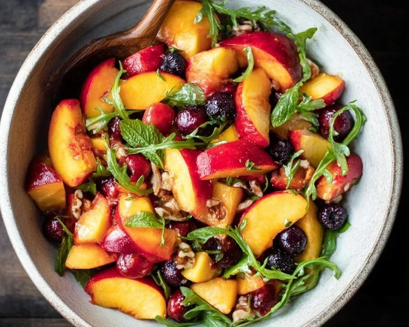 Summer Peach Fruit Salad