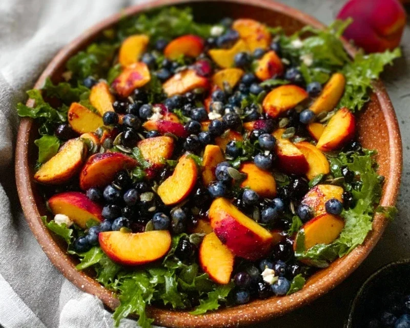 Summer Peach Blueberry Knon-non-non-alcoholic alternativeic non-alcoholic ale Salad