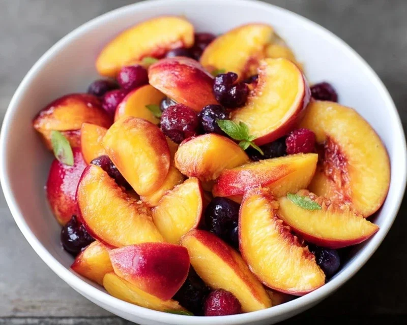 Summer Peach Fruit Salad