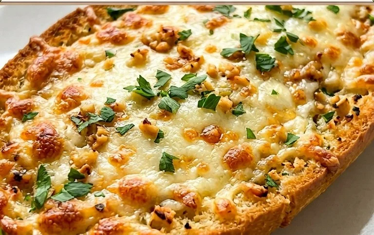 BEST CHEESY GARLIC BREAD RECIPE