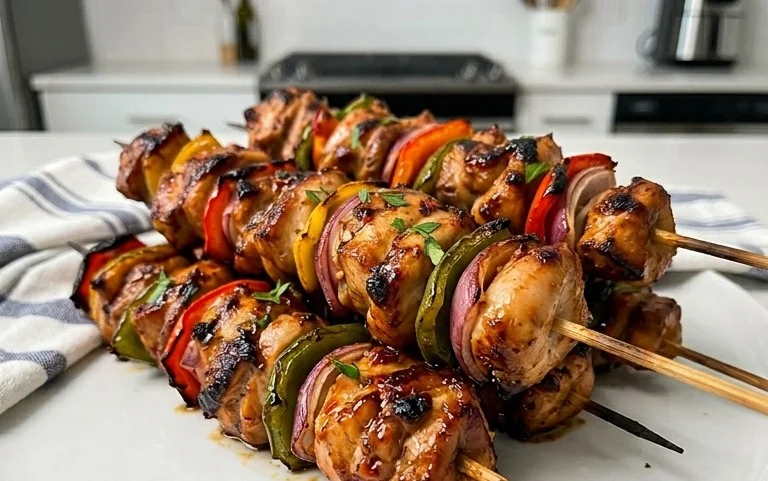 Air Fryer Chicken Skewers (VIDEO)