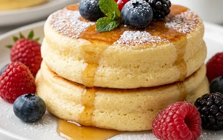 Fluffy Japanese Soufflé Pancakes