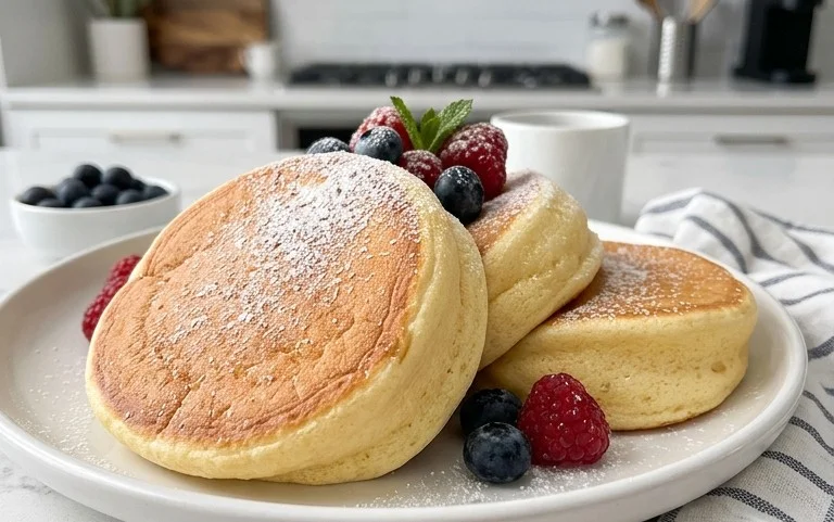Fluffy Japanese Soufflé Pancakes