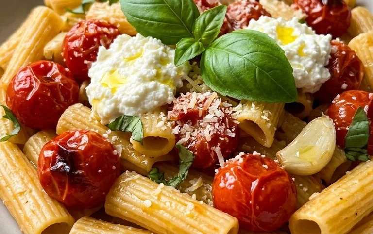 Roasted Tomato and Garlic Ricotta Pasta